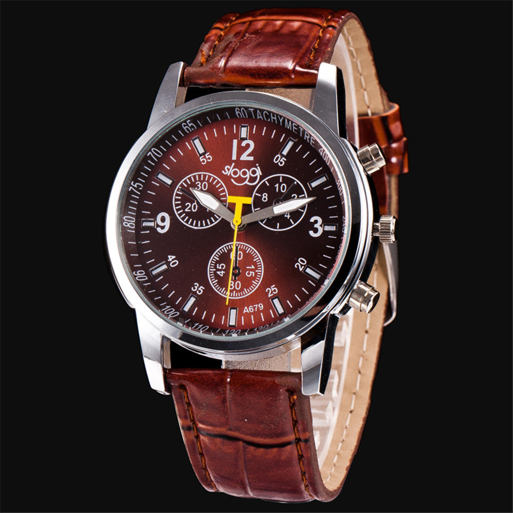 Ladies Belt Watch Three-eye Casual Male And Female Student Quartz Watch Women - Amazhona 