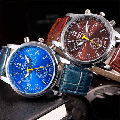 Ladies Belt Watch Three-eye Casual Male And Female Student Quartz Watch Women - Amazhona 