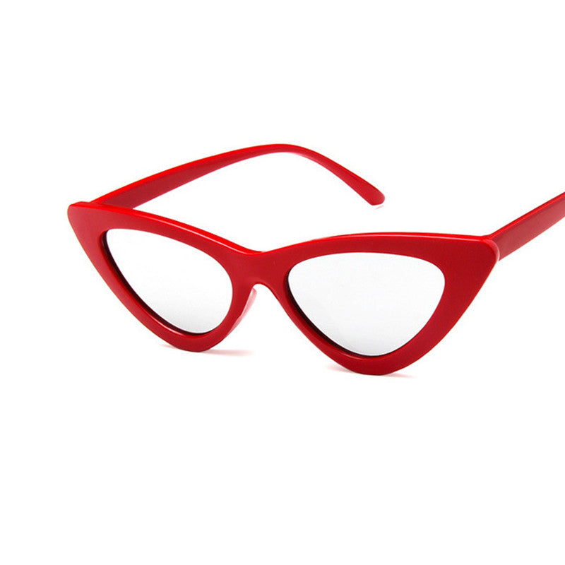 Retro Triangle Cat Eye Net Red Sunglasses - Amazhona 