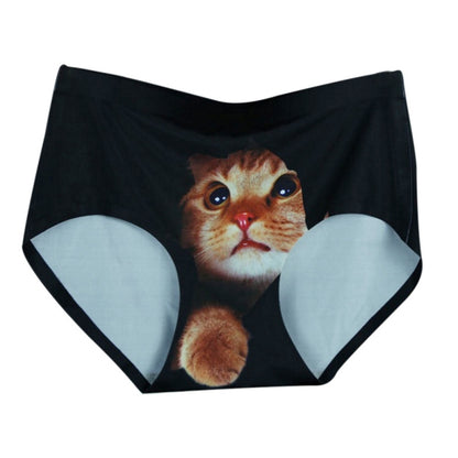 3d Print Cat Cotton Underwear Women Panties Seamless Briefs 2021 New Arrival Female Ropa Interior Mujer Lingerie - Amazhona 