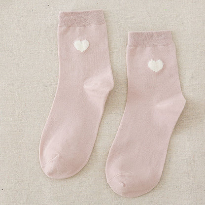 Winter socks women love tube socks cotton socks - Amazhona 