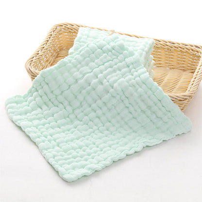 Absorbent Soft Six-layer Combed Cotton Solid Color Square Towel