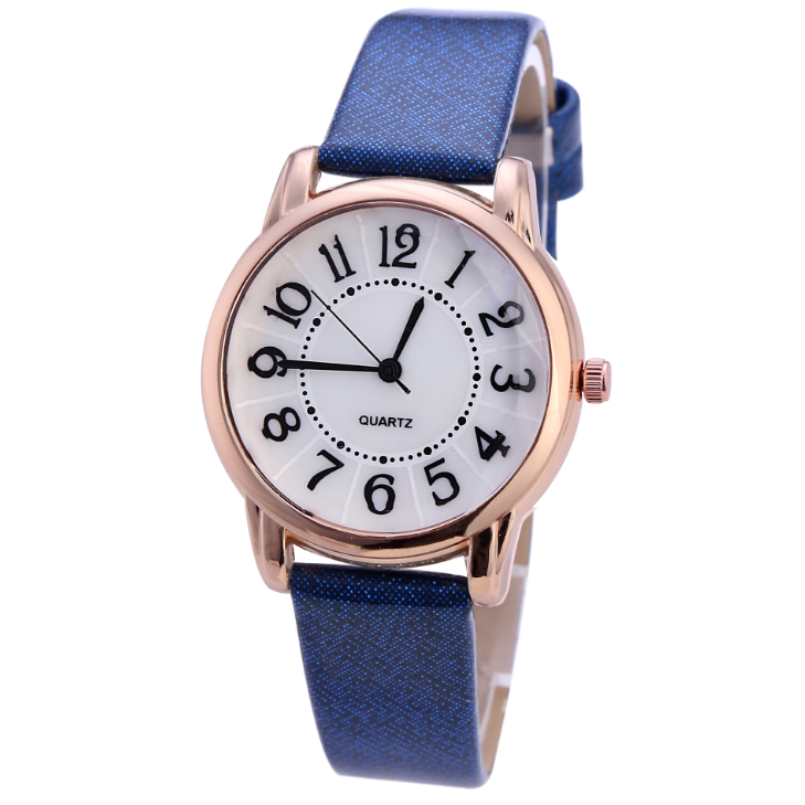 Drop Shipping Women Simple Dial Wristwatches Casual Fashion Luxury Leather Strap Quartz Watches Clock Relogio Feminino - Amazhona 