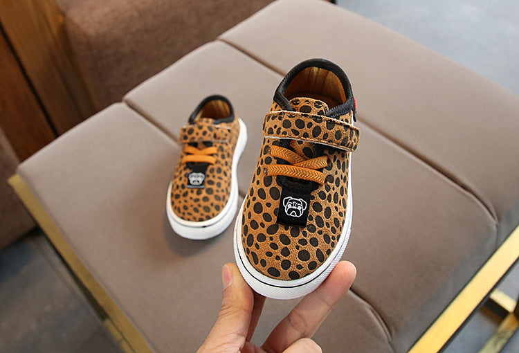 Leopard print children's sneakers - Amazhona 