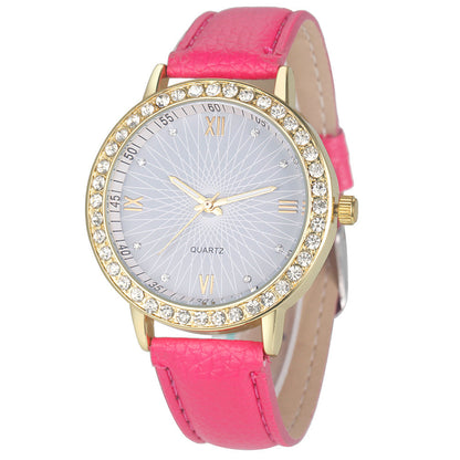 Women's watch sun face quartz watch personality rhinestone decoration fashion watch - Amazhona 