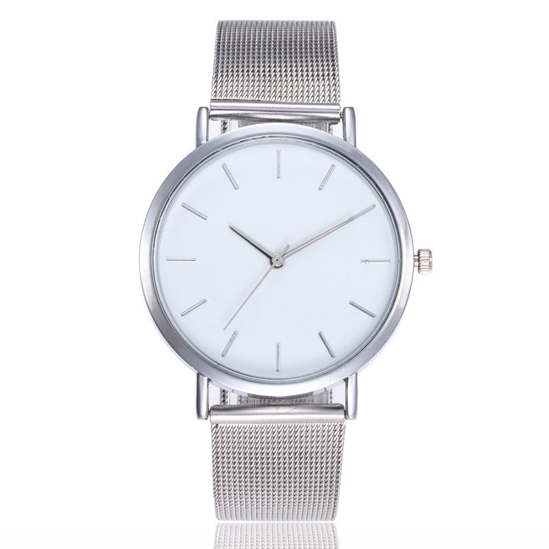 Simple alloy mesh belt watch - Amazhona 