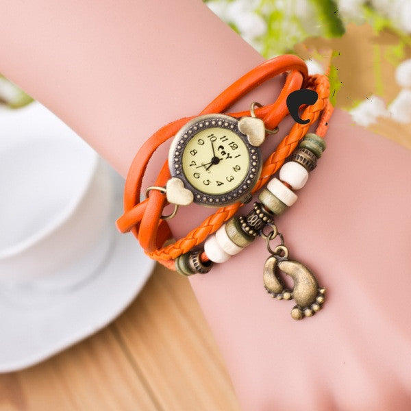 Foot bracelet vintage watch - Amazhona 