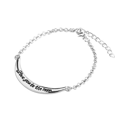 Love you to the moon ladies vintage bracelet - Amazhona 