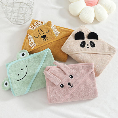 Cotton Children Hooded Cute Cartoon Cotton Thickened Absorbent Bath Towel