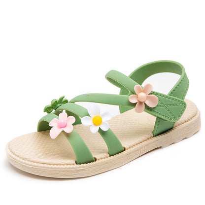 Girls' Sandals Summer New Children's Korean Fashion Soft - Amazhona 