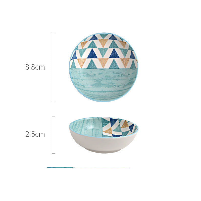 Nordic Ins Style Geometric Ceramic Dishes And Tableware - Amazhona 