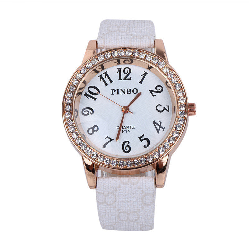 Full diamond mesh women's belt Watch - Amazhona 