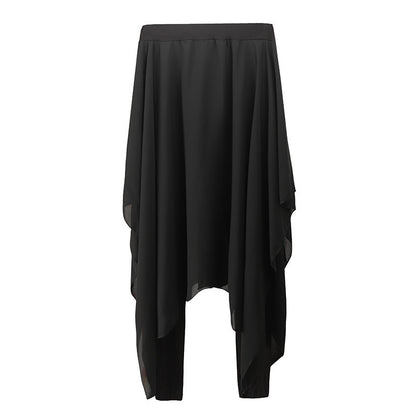 Chiffon stitching irregular skirt - Amazhona 