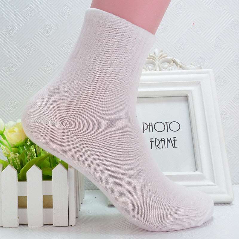 Breathable And Sweat-absorbent Thick Casual Sports Solid Color Cotton Socks - Amazhona 