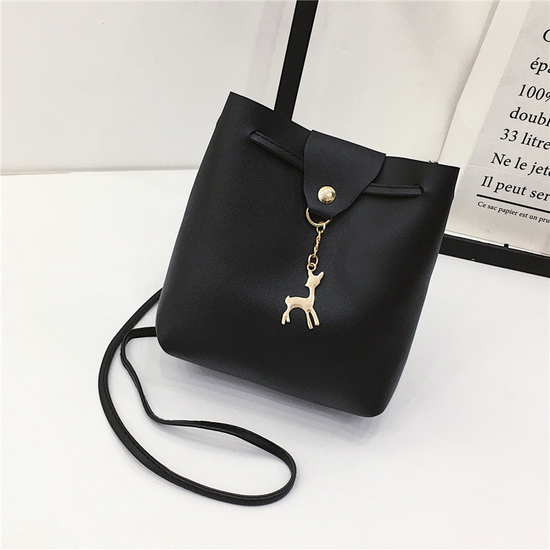 Summer new style pu female bag bucket - Amazhona 