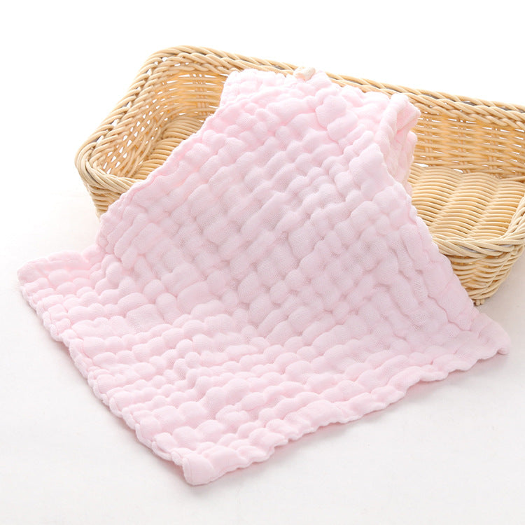 Absorbent Soft Six-layer Combed Cotton Solid Color Square Towel