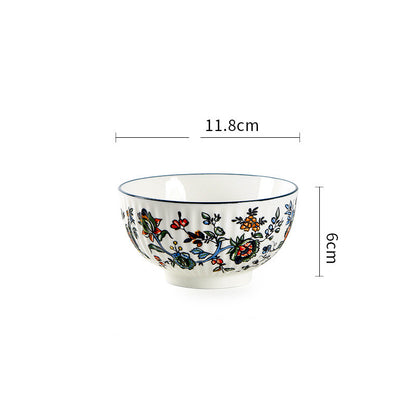 New Chinese Tableware Ceramic Rice Bowl - Amazhona 