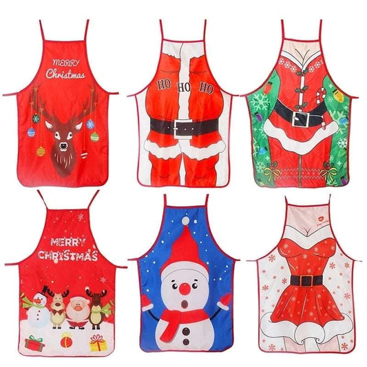 1pcs Merry Christmas Apron Happy New Year Ornaments Christmas Gift Christmas Decorations for Home Xmas Decor Natal Navidad 2021 - Amazhona 