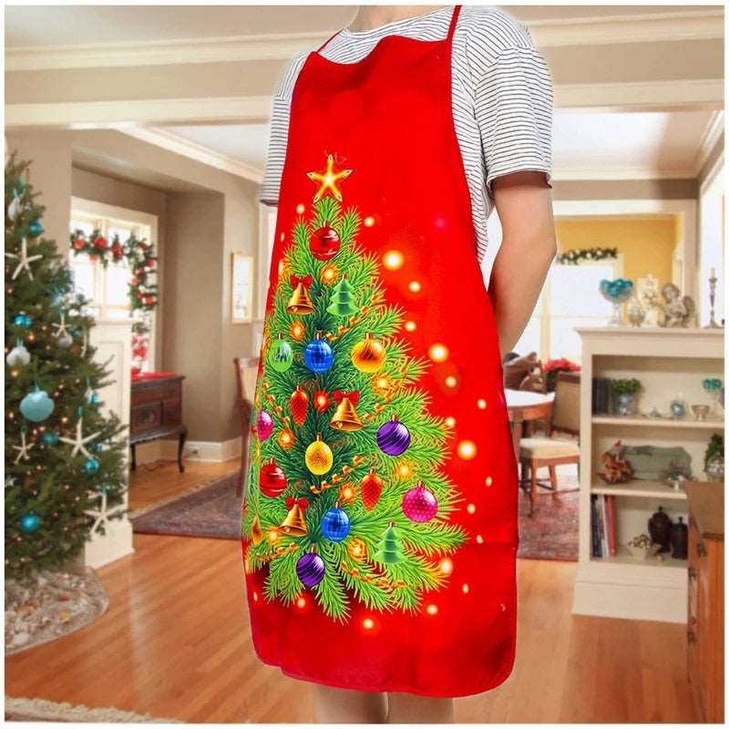 1pcs Merry Christmas Apron Happy New Year Ornaments Christmas Gift Christmas Decorations for Home Xmas Decor Natal Navidad 2021 - Amazhona 