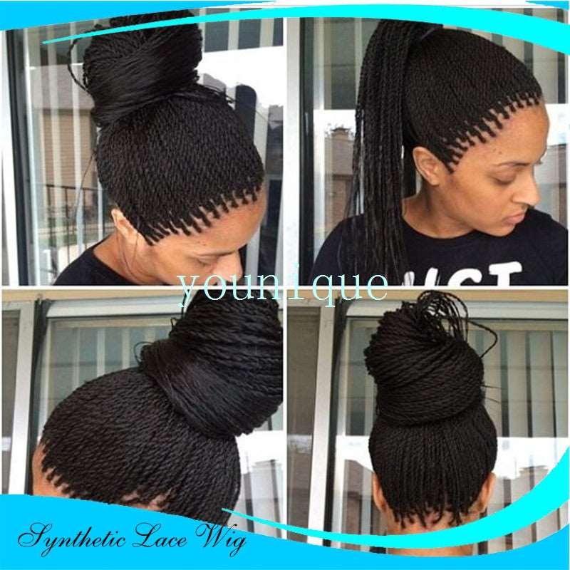 2-strand braids front lace wig - Amazhona 