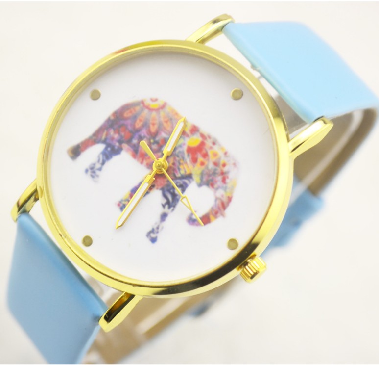 Trade new Geneva watch Geneva leisure belt elephant Geneva belt Watch - Amazhona 