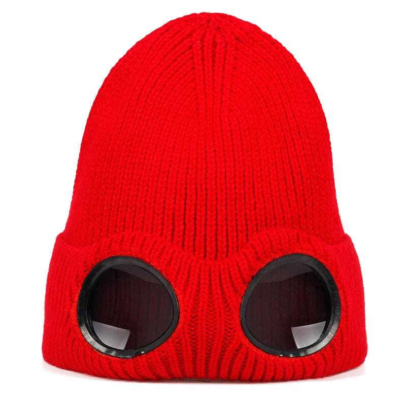 2019 new masked wool hat fashion new with glasses headgear autumn and winter outdoor riding hats universal caps - Amazhona 