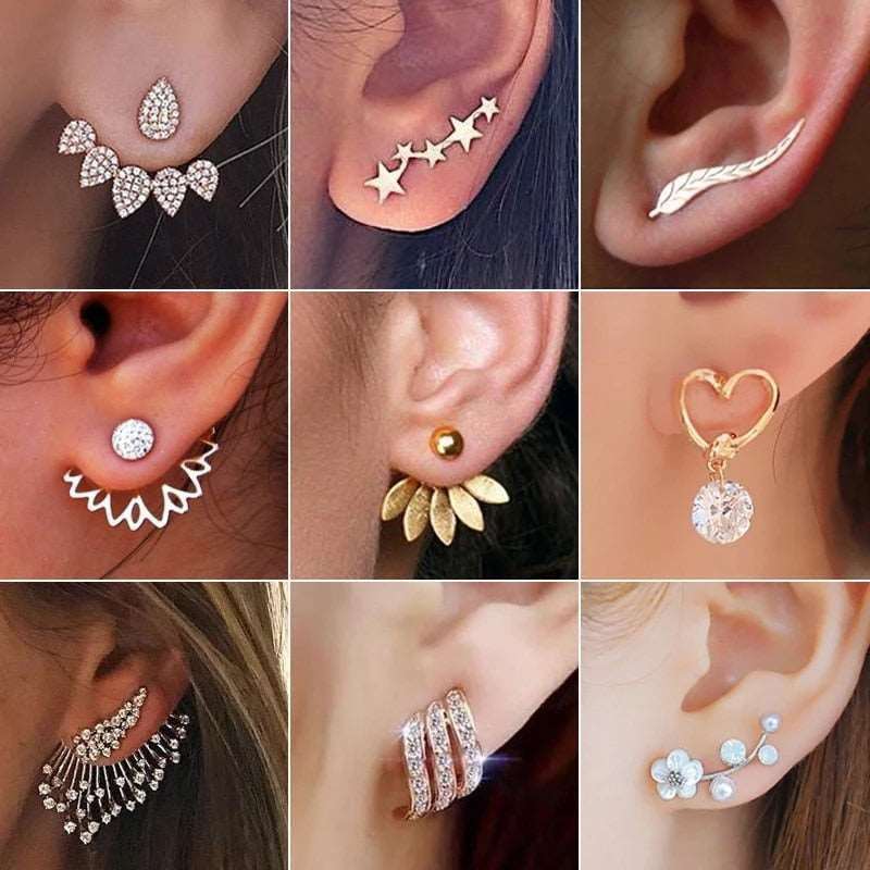 2020 New Crystal Flower Drop Earrings for Women Fashion Jewelry Rhinestones Earrings Gift for Party Best Friend - Amazhona 