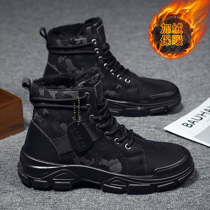 2021 Autumn New Military Boots for Men Camouflage Desert Boots High-top Sneakers Non-slip Work Shoes for Men Buty Robocze Meskie - Amazhona 