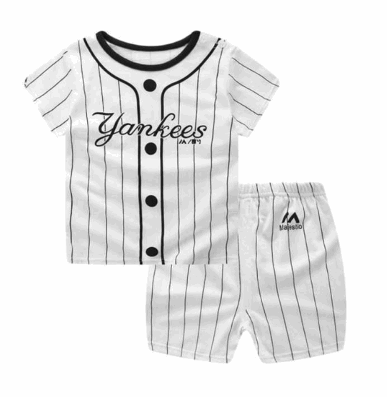 2021 new children's summer children's clothing short-sleeved suit cotton boy girls small children cartoon summer two-piece - Amazhona 