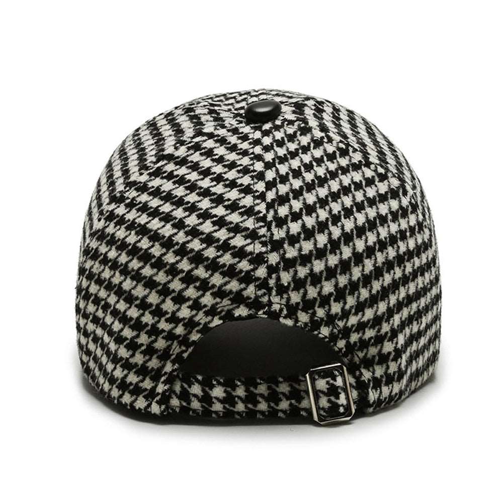 2022 Black Brown Houndstooth Baseball Caps For Men Women Retro British Style Plaid Hat Summer Trucker Cap Gorras Hombre - Amazhona 