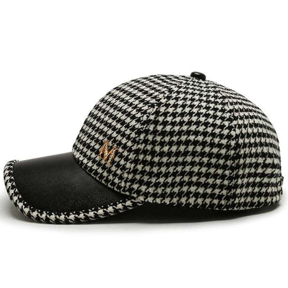 2022 Black Brown Houndstooth Baseball Caps For Men Women Retro British Style Plaid Hat Summer Trucker Cap Gorras Hombre - Amazhona 