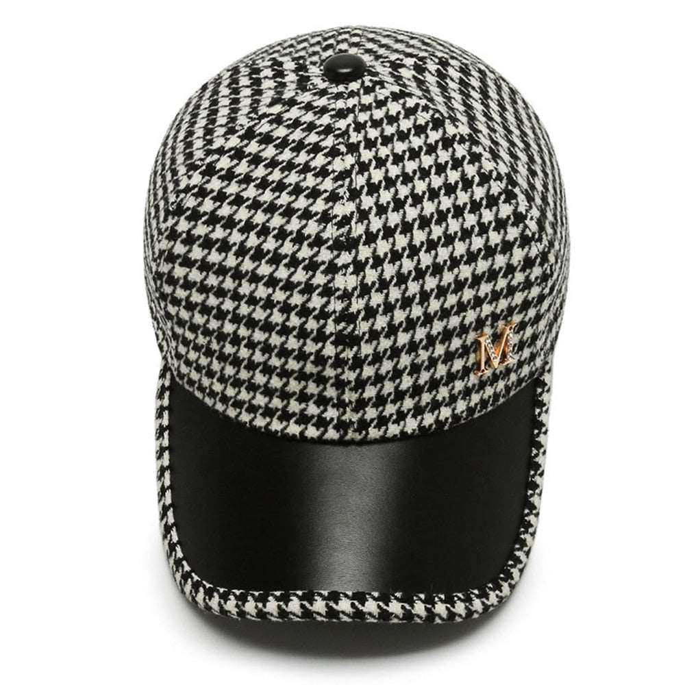 2022 Black Brown Houndstooth Baseball Caps For Men Women Retro British Style Plaid Hat Summer Trucker Cap Gorras Hombre - Amazhona 