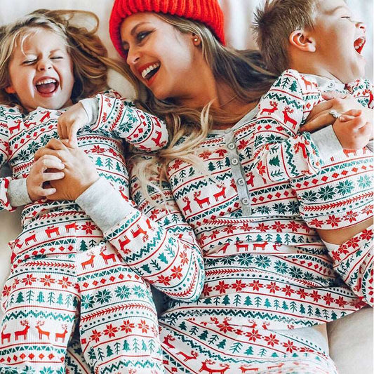 2022 Christmas Pajamas Family Matching New Year Father Mother Kids Baby Look Clothes Set Dad Mom And Daughter Son Pyjamas Outfit - Amazhona 