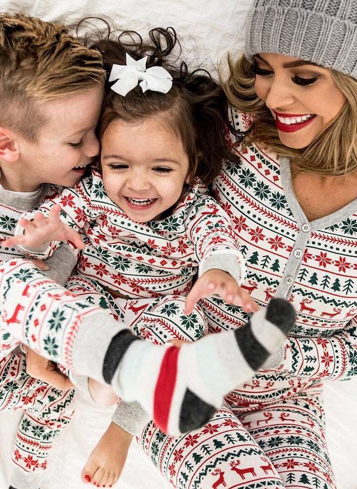 2022 Christmas Pajamas Family Matching New Year Father Mother Kids Baby Look Clothes Set Dad Mom And Daughter Son Pyjamas Outfit - Amazhona 