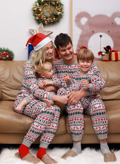 2022 Christmas Pajamas Family Matching New Year Father Mother Kids Baby Look Clothes Set Dad Mom And Daughter Son Pyjamas Outfit - Amazhona 