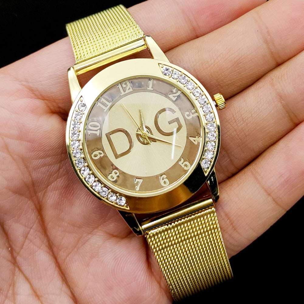 2022 Hot Sale European Fashion Watch Women Luxury Brand DQG Quartz Watch Reloj Mujer Casual Stainless Steel Ladies Clock - Amazhona 