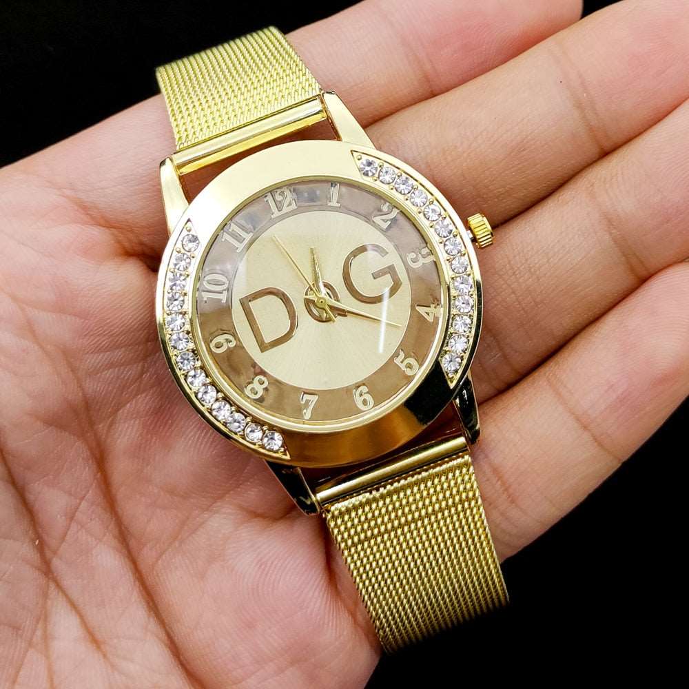 2022 Hot Sale European Fashion Watch Women Luxury Brand DQG Quartz Watch Reloj Mujer Casual Stainless Steel Ladies Clock - Amazhona 