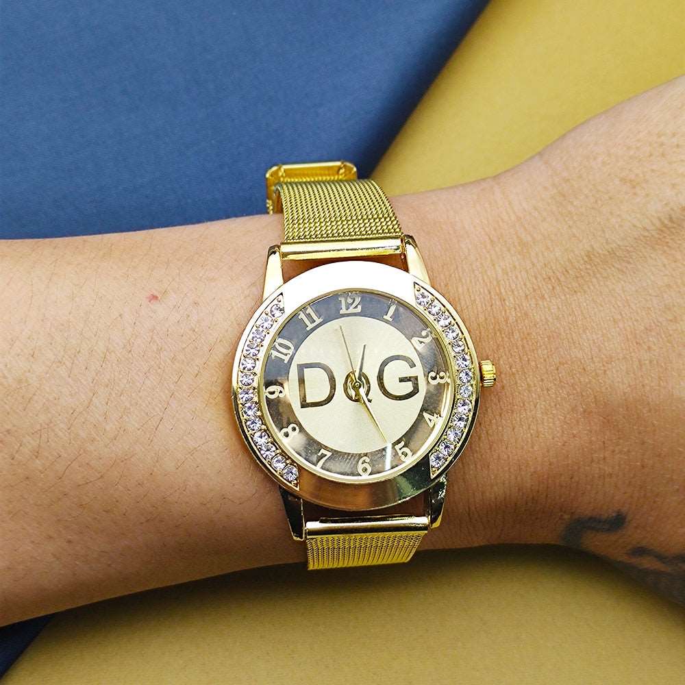 2022 Hot Sale European Fashion Watch Women Luxury Brand DQG Quartz Watch Reloj Mujer Casual Stainless Steel Ladies Clock - Amazhona 