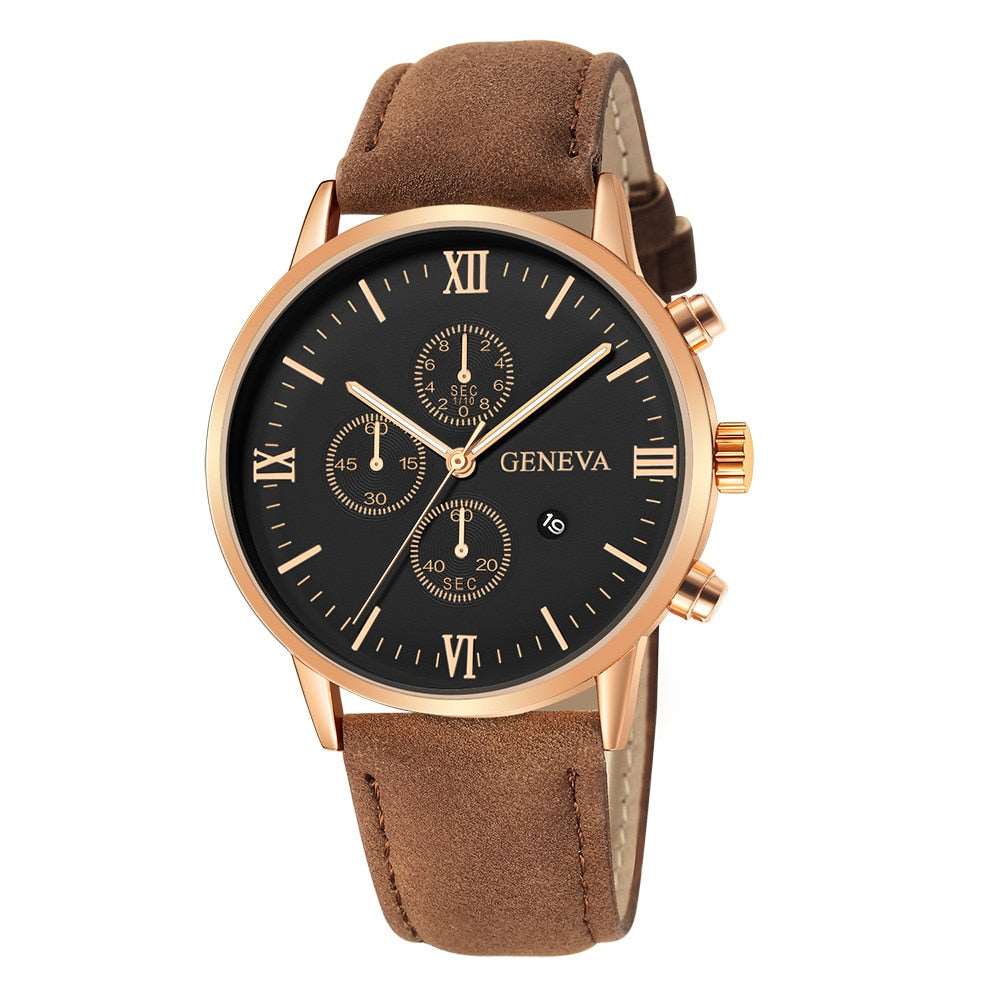 2022 Men Casual Sport Watches Geneva Leather Band Calendar Quartz Watch Clearance Sale Dropshipping Reloj Hombre Erkek Kol Saati - Amazhona 