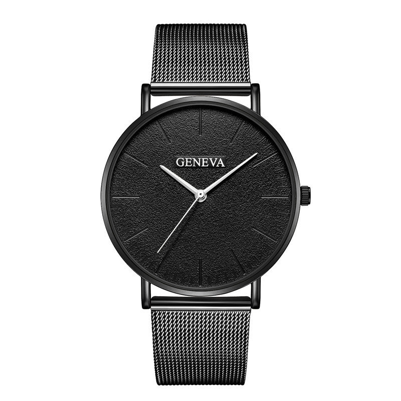 Mesh belt alloy ultra-thin quartz watch - Amazhona 