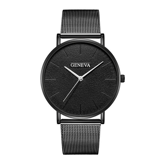 Mesh belt alloy ultra-thin quartz watch - Amazhona 