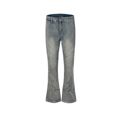 Washed Distressed Trousers Men And Women Deconstructed Stitching