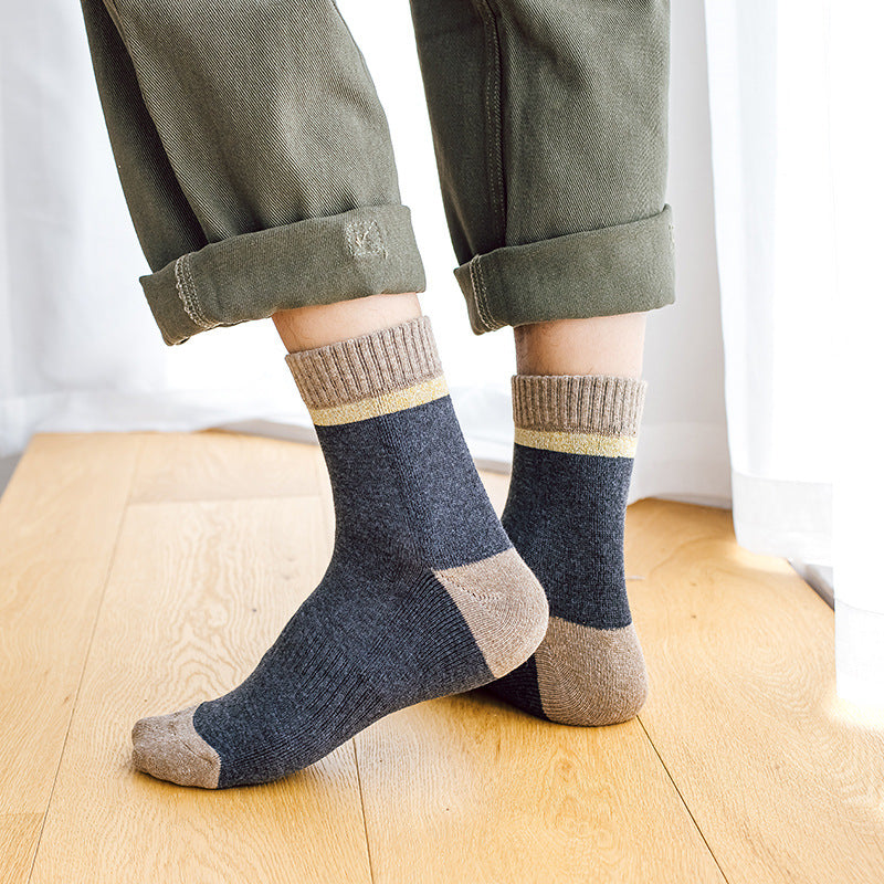 Men's Versatile Color Matching Medium Tube Socks - Amazhona 