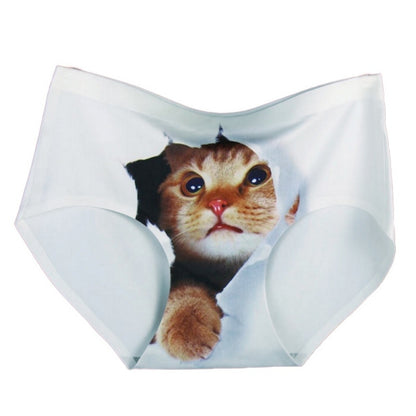 3d Print Cat Cotton Underwear Women Panties Seamless Briefs 2021 New Arrival Female Ropa Interior Mujer Lingerie - Amazhona 