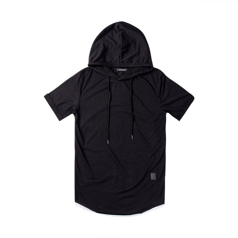 Solid color hooded T-shirt - Amazhona 