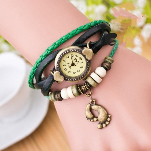 Foot bracelet vintage watch - Amazhona 