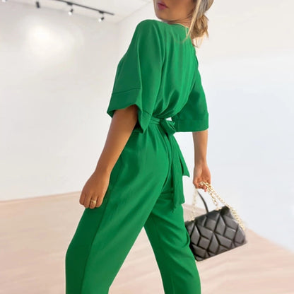 Fashion Casual Jumpsuit Straight Tube - Amazhona 