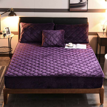 Crystal fleece padded bed cover - Amazhona 