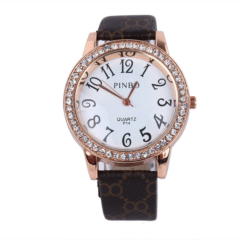 Full diamond mesh women's belt Watch - Amazhona 