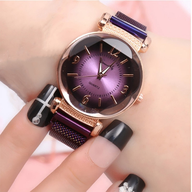 Gradient color trend watch ladies fashion casual - Amazhona 